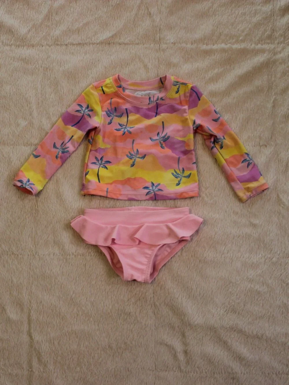 Lot of 2 Toddler Girl Two Piece Bathing Suits